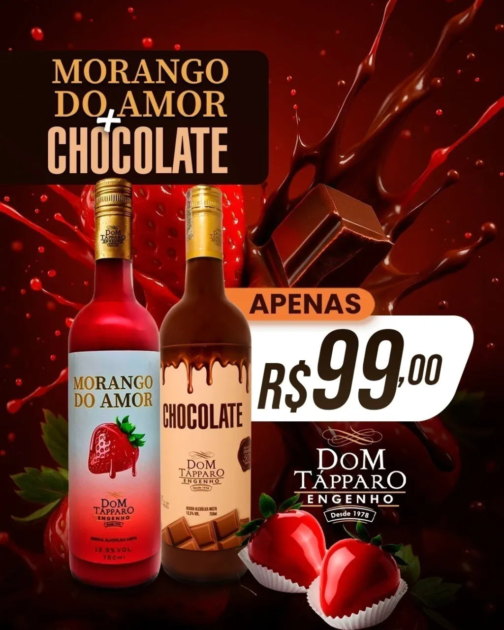 Bebidas Alcoólicas Mistas – Morango do Amor & Chocolate (Cópia)
